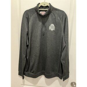 Ohio State Pullover XXL 1/4 Zip Varsity Authentic Apparel Gray Buckeyes On Back